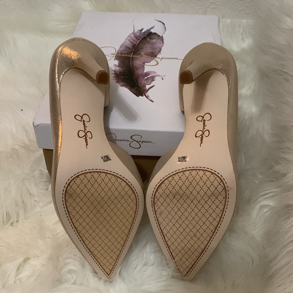 🥂GLAM! Champagne “Claudette” D’Orsay Pump -Jessica Simpson -Size 7 BRAND NEW! - Picture 7 of 9
